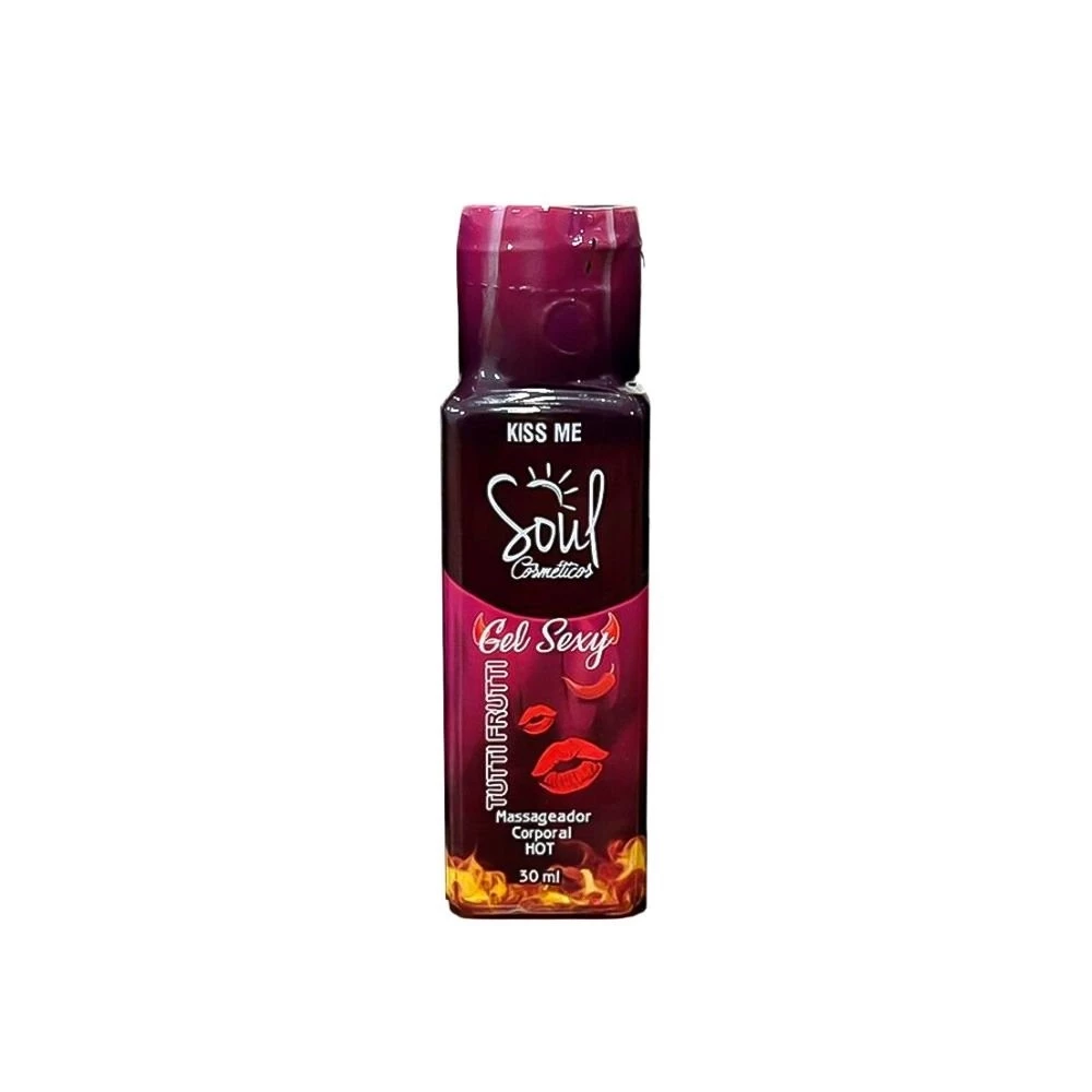 MASSAGEADOR CORPORAL - GEL SEXY - TUTTI-FRUTTI - SOUL COSMÉTICOS - 30 ML