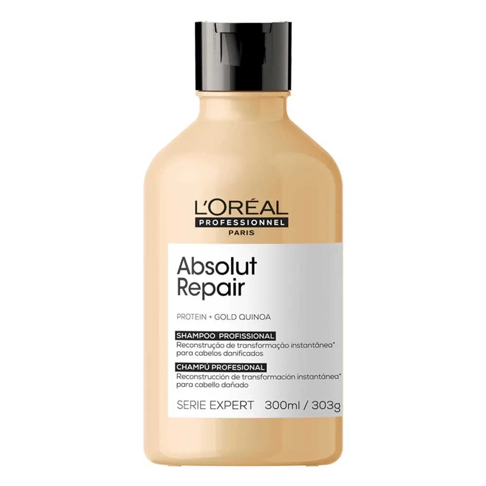 SHAMPOO ABSOLUT REPAIR PROTEIN + GOLD QUINOA - LOREAL PROFESSIONNEL PARIS - 300ml