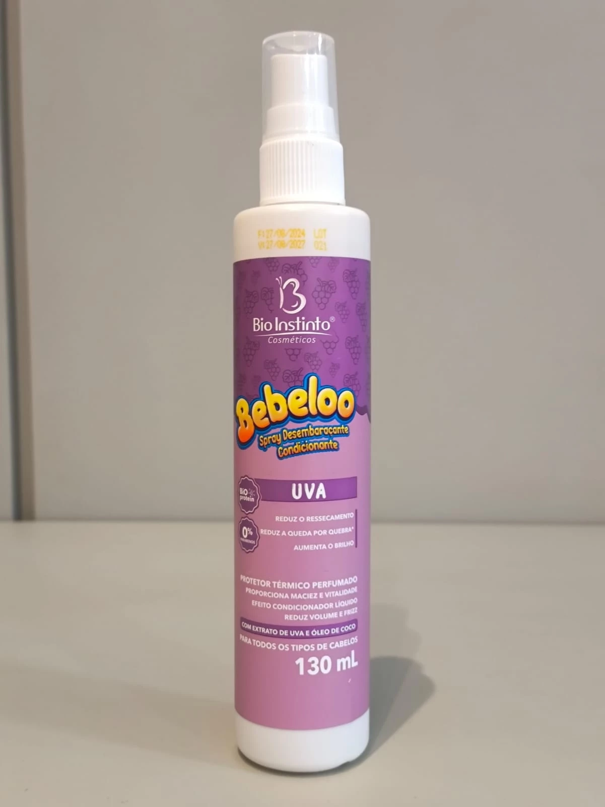 SPRAY DESEMBARAÇANTE - BEBELOO - UVA - BIO INSTINTO - 130 ML