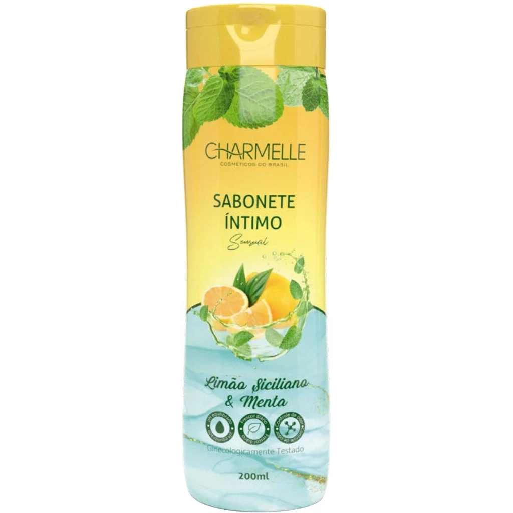 SABONETE ÍNTIMO FEMININO - LIMÃO SICILIANO - CHARMELLE - 200 ML