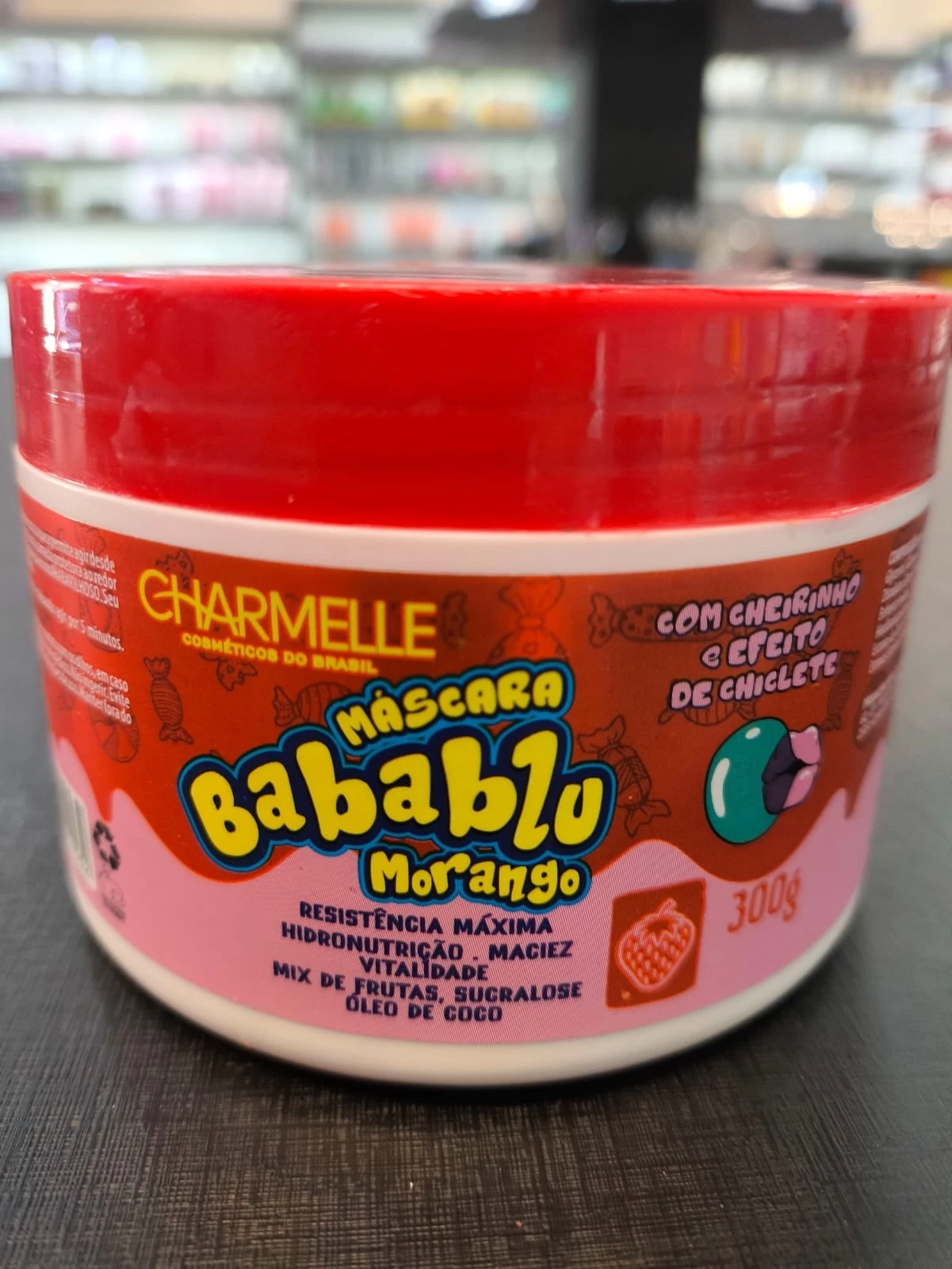MÁSCARA - BABABLU - MORANGO - CHARMELLE - 300 G