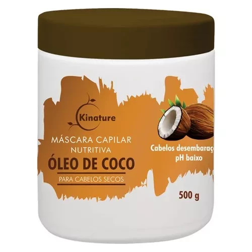 MÁSCARA CAPILAR NUTRITIVA - ÓLEO DE COCO - KINATURE - 500 G