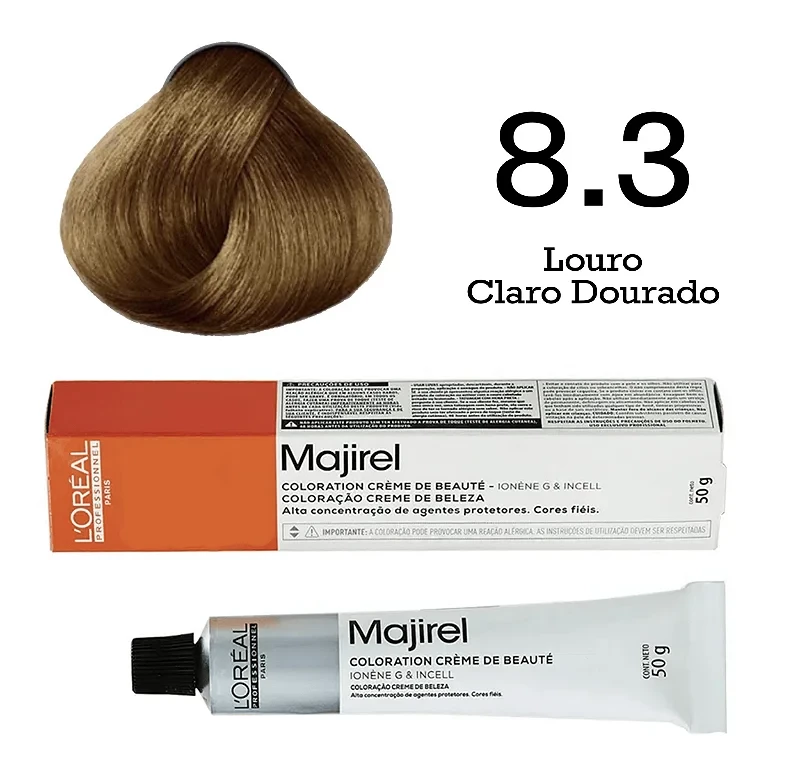 COR 8.3 - COLORAÇÃO MAJIREL - LOREAL - 50G   