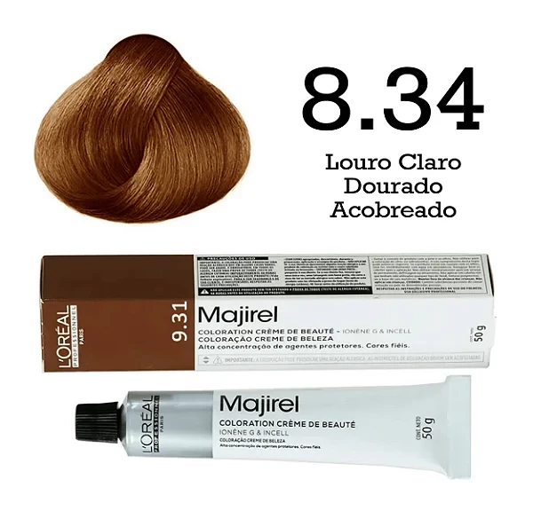 COR 8.34 - COLORAÇÃO MAJIREL - LOREAL - 50G    