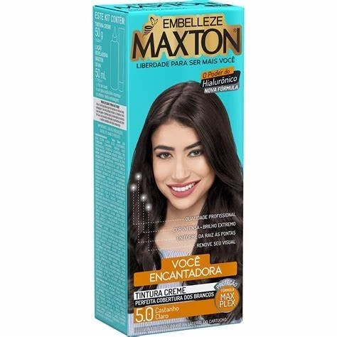 TINTA MAXTON - COR CASTANHO CLARO 5.0 - EMBELLEZE - 50 ml