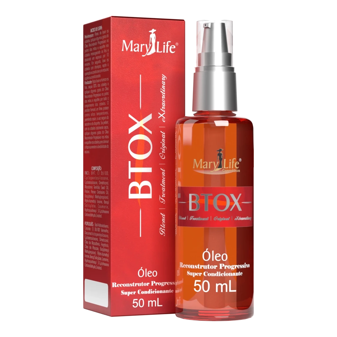 ÓLEO RECONTRUTOR - BTOX - 50 ML - MARY LIFE