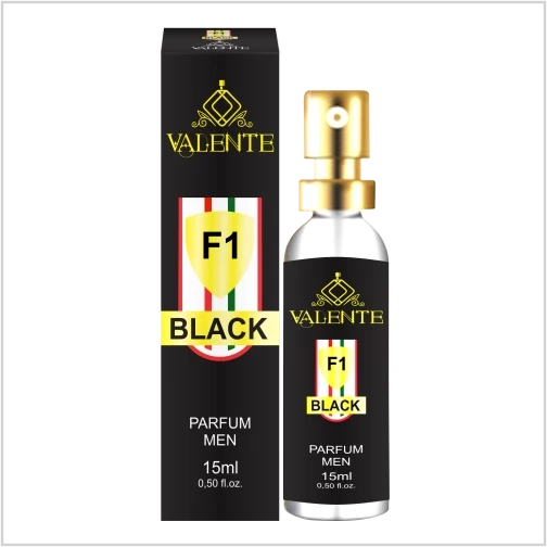 PERFUME DE BOLSA -F1 BLACK - MEN - VALENTE - 15ML