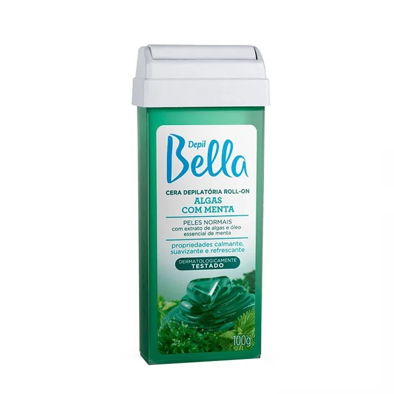 Cera Depilatória Roll-on Alga com Menta Depil Bella