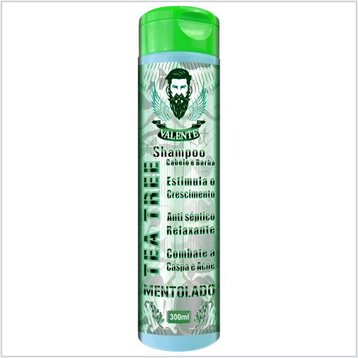 SHAMPOO - MENTOLADO - TEA TREE - VALENTE - 300 ML