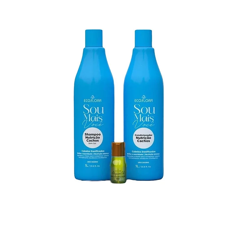 KIT CAPILAR ECOFLORA - SOU MAIS VOCÊ - NUTRIÇÃO CACHOS - 3 ITENS