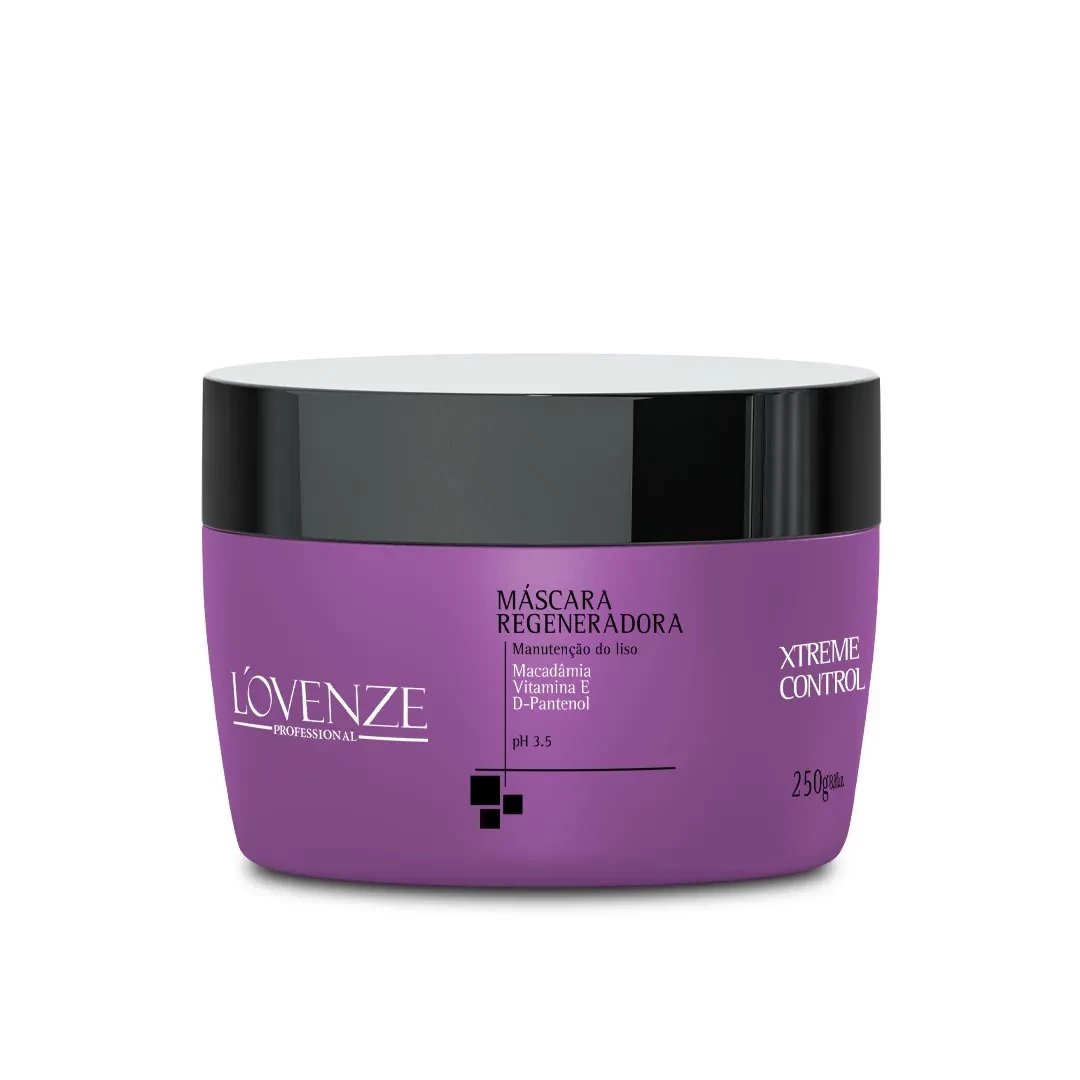 MÁSCARA REGENERADORA - XTREME CONTROL - MACADÃMIA/ VITAMINA E/ D-PANTENOL - LOVENZE - 250g