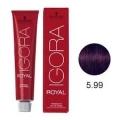 IGORA ROYAL - TINTA PARA CABELO - 5.99 - CASTANHO CLARO VIOLETA EXTRA - SCHWARZKOPF PROFESSIONAL - 60G