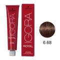 IGORA ROYAL - TINTA PARA CABELO - 6.68 - LOURO ESCURO CHOCOLATE VERMELHO - SCHWARZKOPF PROFESSIONAL - 60G