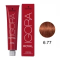 IGORA ROYAL - TINTA PARA CABELO - 6.77 - LOURO ESCURO COBRE EXTRA - SCHWARZKOPF PROFESSIONAL - 60G